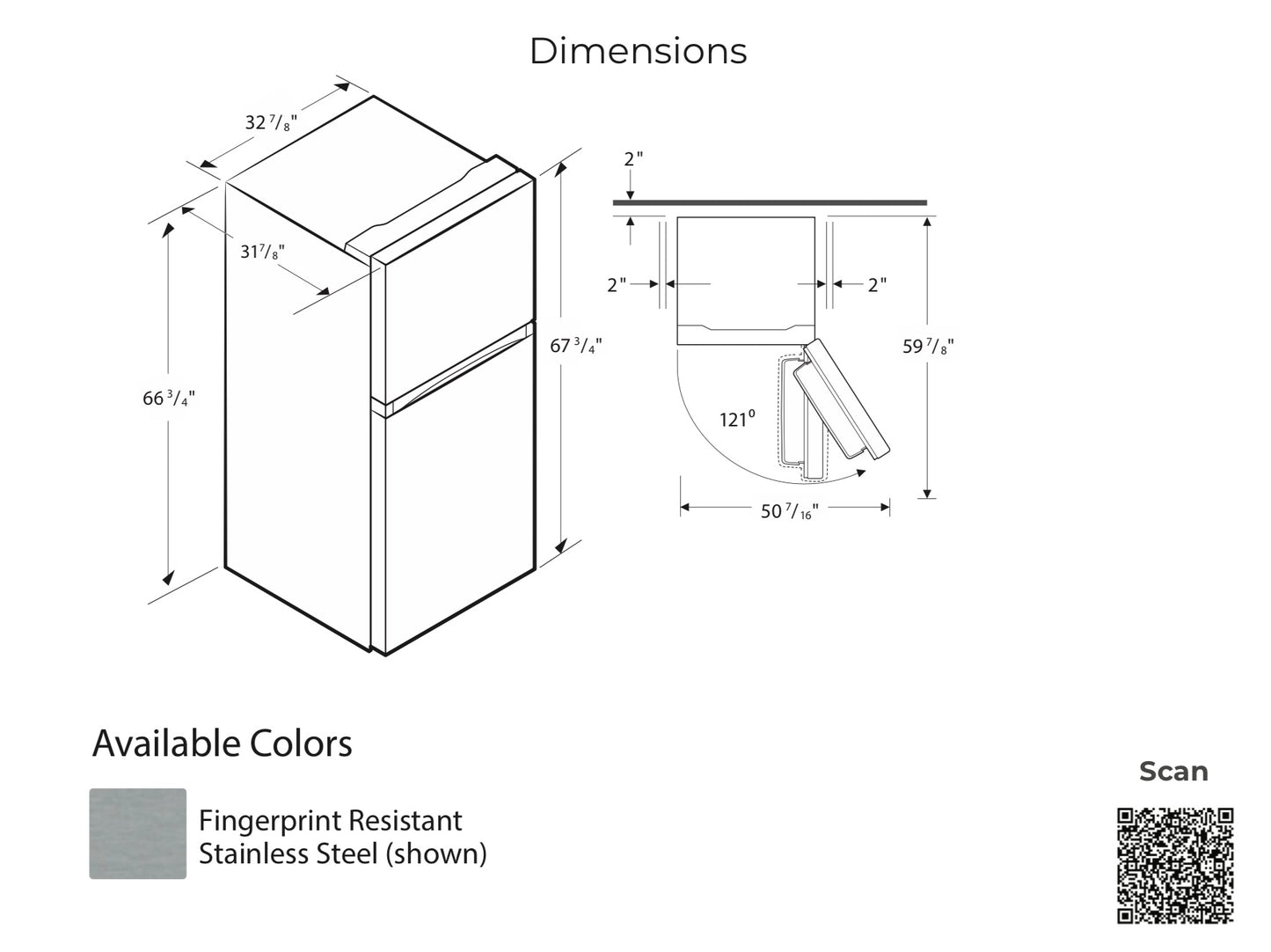 Refrigerator 21 Cu